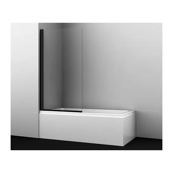 СТЕКЛЯННАЯ ШТОРКА ДЛЯ ДУША WASSERKRAFT BERKEL 48P01-80BLACK РАСПАШНАЯ, ОДНОСТВОРЧАТАЯ