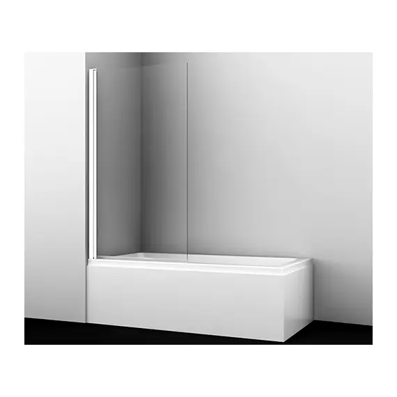 СТЕКЛЯННАЯ ШТОРКА ДЛЯ ДУША WASSERKRAFT BERKEL 48P01-80WHITE РАСПАШНАЯ, ОДНОСТВОРЧАТАЯ