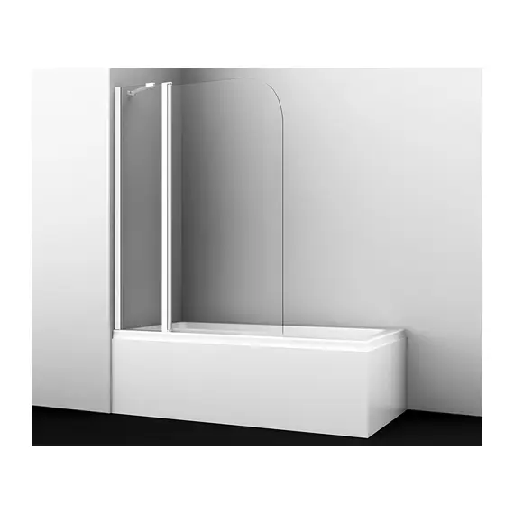 СТЕКЛЯННАЯ ШТОРКА ДЛЯ ДУША WASSERKRAFT LEINE 35P02-110WHITE FIXED РАСПАШНАЯ, ДВУХСТВОРЧАТАЯ