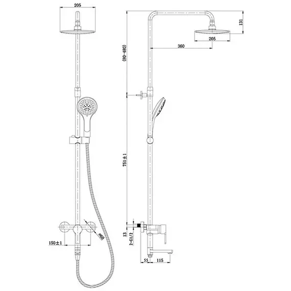 ДУШЕВАЯ СТОЙКА ORANS OLS-7535W