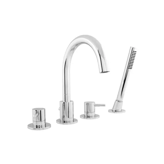 СМЕСИТЕЛЬ ДЛЯ ВАННЫ НА 4 ОТВЕРСТИЯ (ХРОМ)