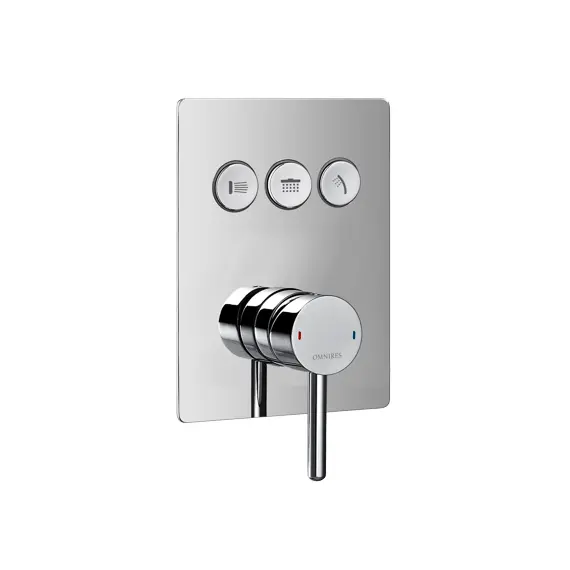 GOCLICK СМЕСИТЕЛЬ ДЛЯ ВАННЫ НА 3 ВЫХОДА СКРЫТОГО МОНТАЖА OMNIRES Y ХРОМ