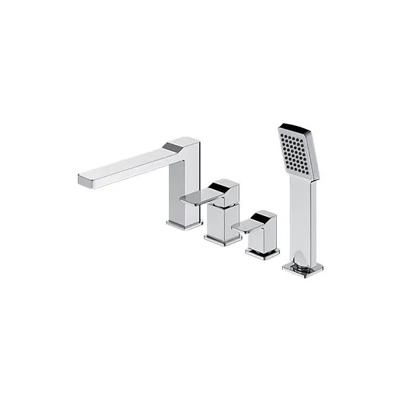 СМЕСИТЕЛЬ ДЛЯ ВАННЫ НА 4 ОТВЕРСТИЯ OMNIRES SLIDE ХРОМ