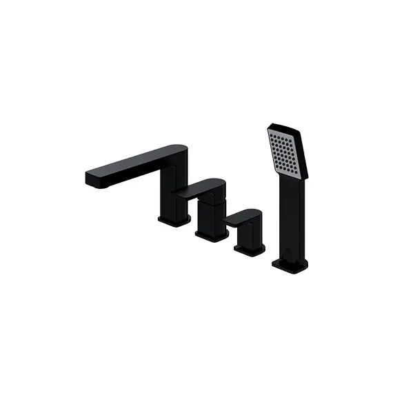 СМЕСИТЕЛЬ ДЛЯ ВАННЫ НА 4 ОТВЕРСТИЯ OMNIRES BARETTI ЧЕРНЫЙ