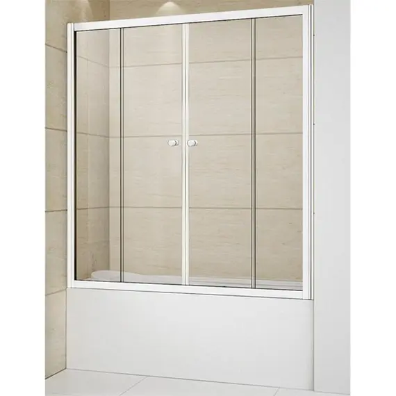 ШТОРКА ДЛЯ ВАННЫ CEZARES RELAX-VF-2-150/145-C-BI ПРОЗРАЧНОЕ СТЕКЛО