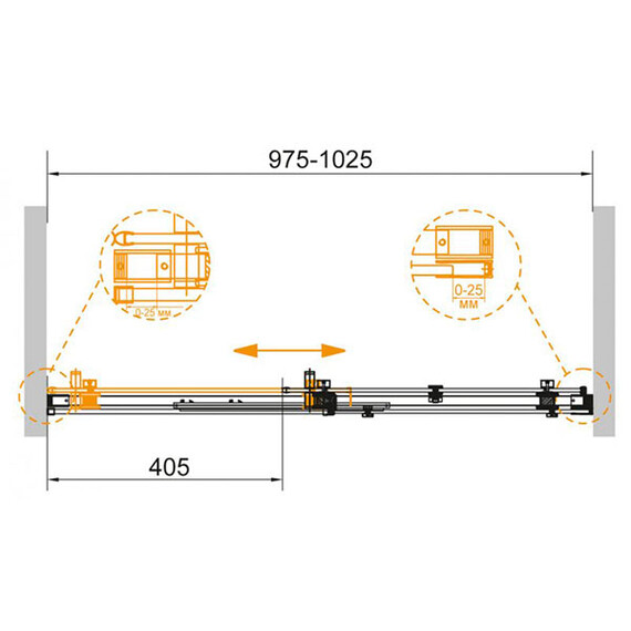 ДУШЕВАЯ ДВЕРЬ CEZARES STYLUS-SOFT-BF-1-100-C-CR ПРОЗРАЧНОЕ СТЕКЛО