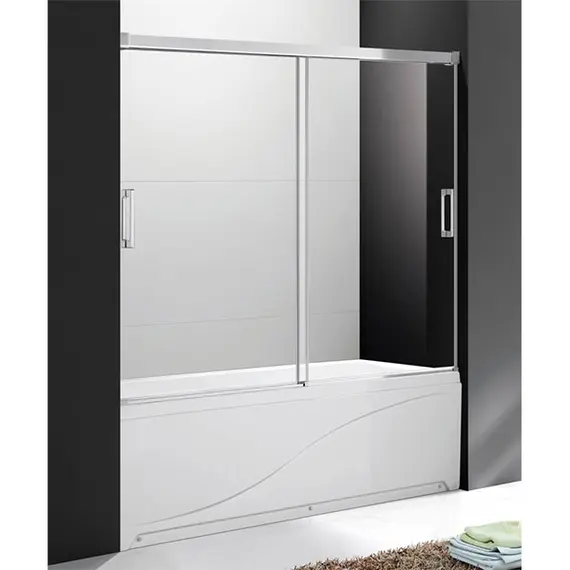 ШТОРКА ДЛЯ ВАННЫ CEZARES TANDEM-SOFT-VF-2-150/145-P-CR МАТОВОЕ СТЕКЛО