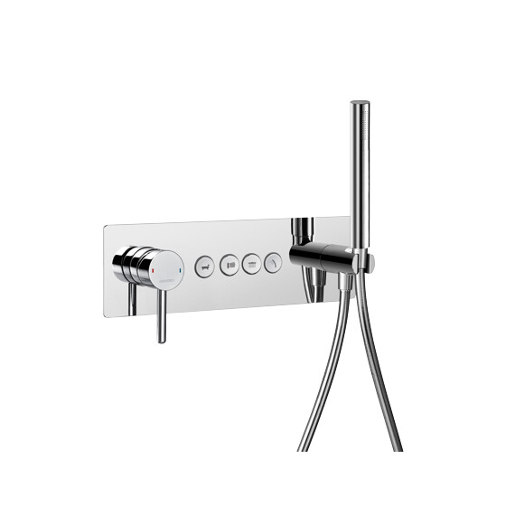 GOCLICK СМЕСИТЕЛЬ НА 4 ВЫХОДА СКРЫТОГО МОНТАЖА СО ВСТРОЕННЫМ ДУШЕМ OMNIRES Y ХРОМ