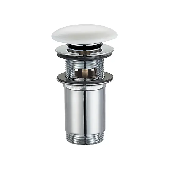 ПРОБКА CLICK-CLACK С ПЕРЕЛИВОМ A706  С КЕРАМИЧЕСКОЙ КРЫШКОЙ OMNIRES БЕЛЫЙ