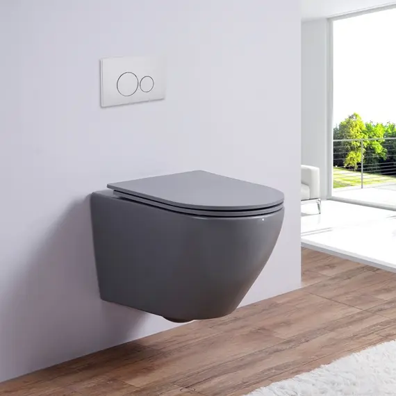 УНИТАЗ-ПОДВЕСНОЙ ESBANO AZALEA СЕРЫЙ МАТОВЫЙ