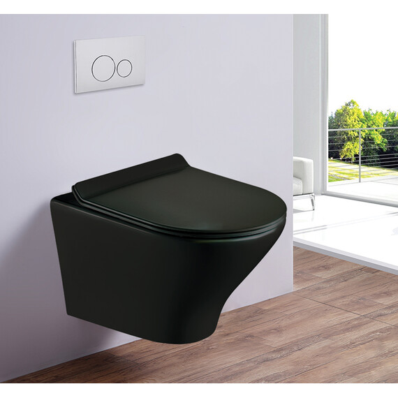 УНИТАЗ-ПОДВЕСНОЙ ESBANO ASTER ЧЕРНЫЙ МАТОВЫЙ