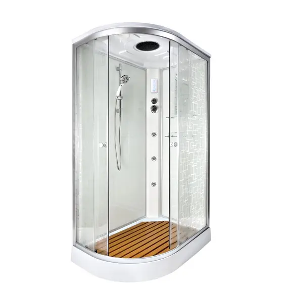 ДУШЕВАЯ КАБИНА DETO EM1512RGM+EL С ГИДРОМАССАЖЕМ И ЭЛЕКТРИКОЙ