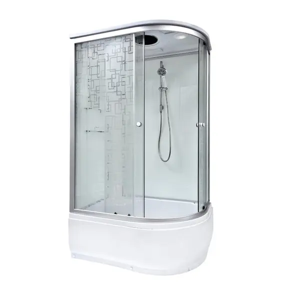 ДУШЕВАЯ КАБИНА DETO EM4512LGM+EL С ГИДРОМАССАЖЕМ И ЭЛЕКТРИКОЙ, ЛЕВАЯ