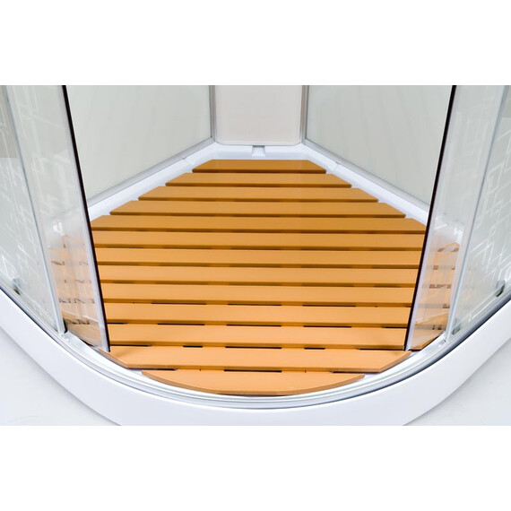 ДУШЕВАЯ КАБИНА DETO EM1580GM+EL С ГИДРОМАССАЖЕМ И ЭЛЕКТРИКОЙ