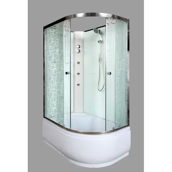 ДУШЕВАЯ КАБИНА DETO EM4511LNGM С ГИДРОМАССАЖЕМ, ЛЕВАЯ