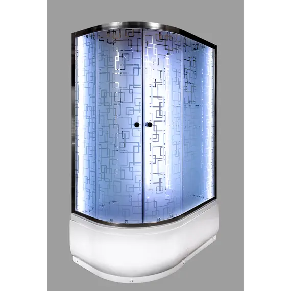 ДУШЕВАЯ КАБИНА DETO EM4512RNGM С ГИДРОМАССАЖЕМ, ПРАВАЯ
