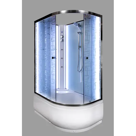 ДУШЕВАЯ КАБИНА DETO EM4512LNGM С ГИДРОМАССАЖЕМ, ЛЕВАЯ