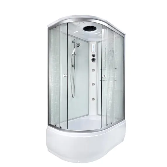 ДУШЕВАЯ КАБИНА DETO EM4512RGM+EL С ГИДРОМАССАЖЕМ И ЭЛЕКТРИКОЙ, ПРАВАЯ