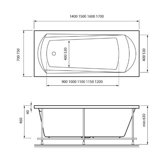 ВАННА АКРИЛОВАЯ RELISAN TAMIZA 160X70