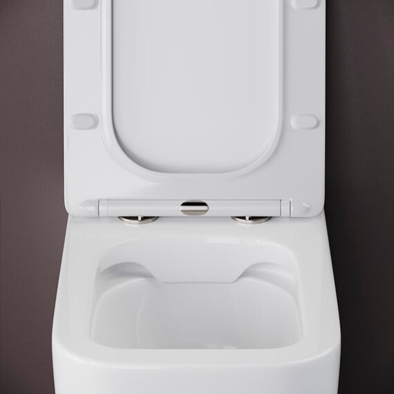 НАПОЛЬНЫЙ ПРИСТАВНОЙ УНИТАЗ CERAMICA NOVA CUBIC RIMLESS