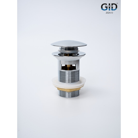 ДОННЫЙ КЛАПАН GID CH100-1 ХРОМ С ПЕРЕЛИВОМ