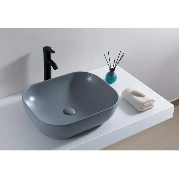 СЕРАЯ МАТОВАЯ КЕРАМИЧЕСКАЯ РАКОВИНА GID GM1302