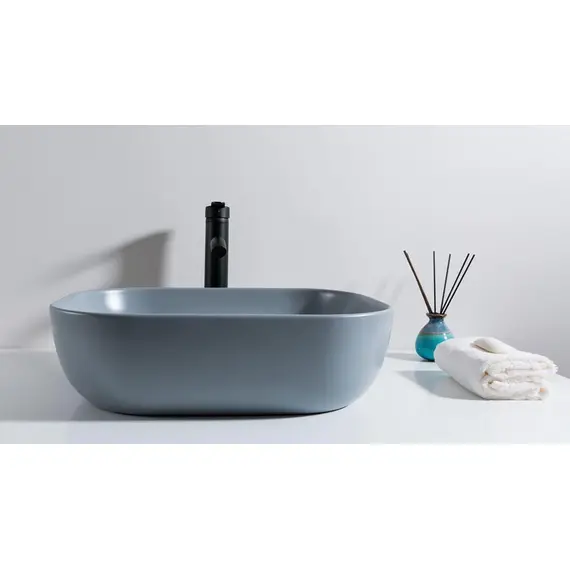 СЕРАЯ МАТОВАЯ КЕРАМИЧЕСКАЯ РАКОВИНА GID GM1302