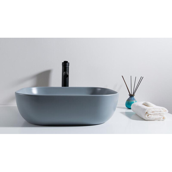 СЕРАЯ МАТОВАЯ КЕРАМИЧЕСКАЯ РАКОВИНА GID GM1302