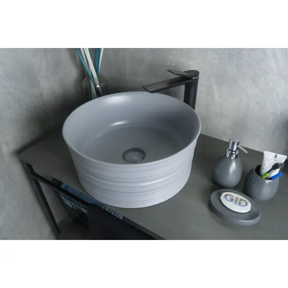 СЕРАЯ МАТОВАЯ КЕРАМИЧЕСКАЯ РАКОВИНА GID GM969