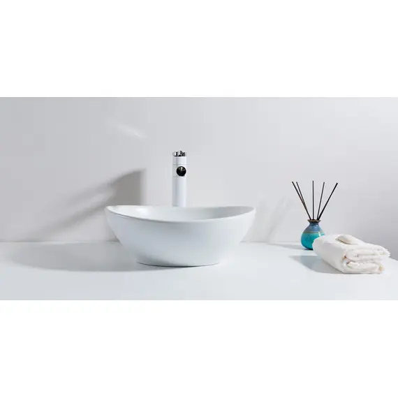 БЕЛАЯ МАТОВАЯ КЕРАМИЧЕСКАЯ РАКОВИНА GID N900