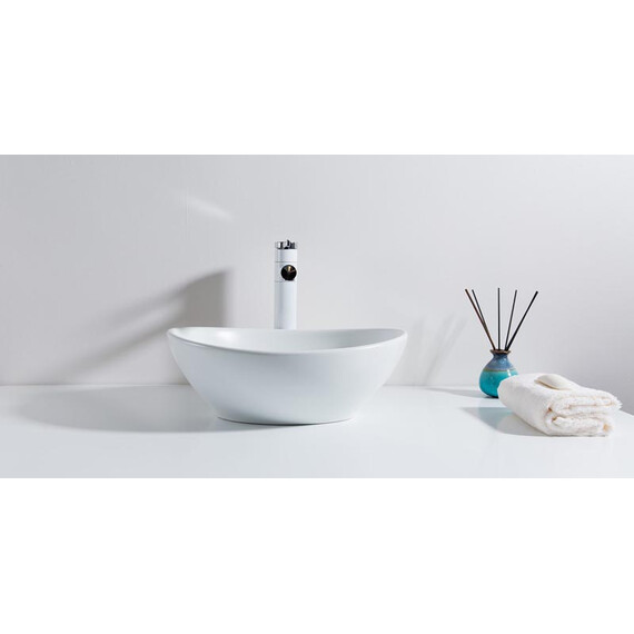 БЕЛАЯ МАТОВАЯ КЕРАМИЧЕСКАЯ РАКОВИНА GID N900