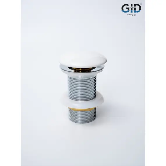 БЕЛЫЙ КЕРАМИЧЕСКИЙ ДОННЫЙ КЛАПАН GID WH100 БЕЗ ПЕРЕЛИВА