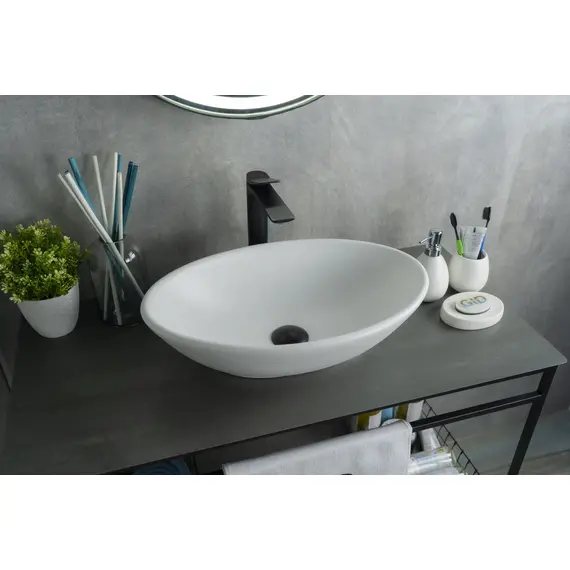 БЕЛАЯ МАТОВАЯ КЕРАМИЧЕСКАЯ РАКОВИНА GID WM9021