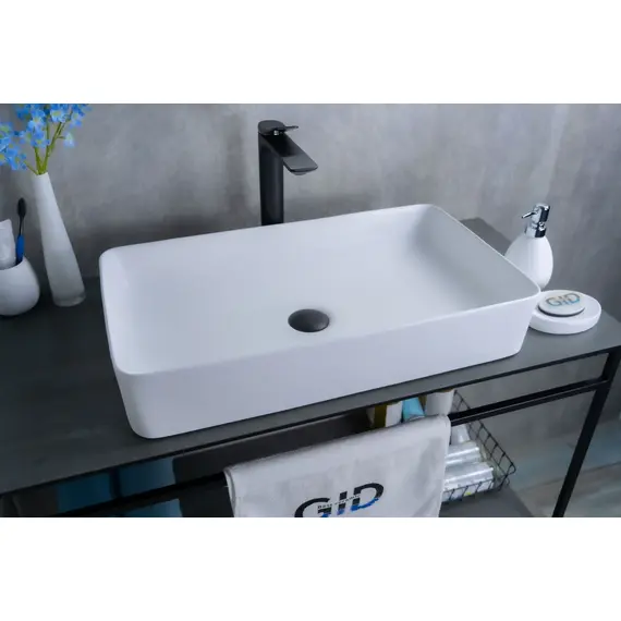 БЕЛАЯ МАТОВАЯ КЕРАМИЧЕСКАЯ РАКОВИНА GID WM9396