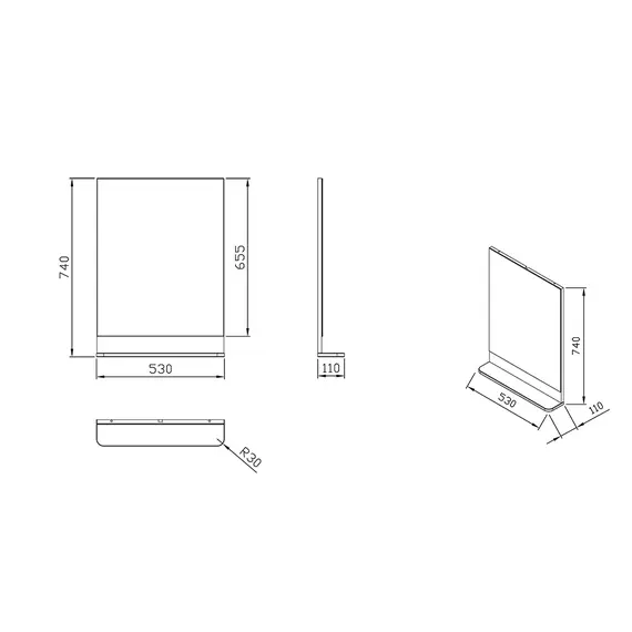 ЗЕРКАЛО RAVAK BEHAPPY 550 БЕЛЫЙ