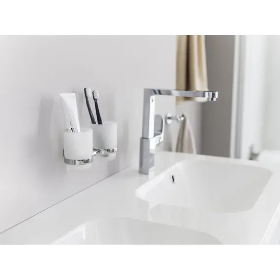 ДЕРЖАТЕЛЬ С ДВУМЯ СТАКАНАМИ (СТЕКЛО) RAVAK CR 220.00