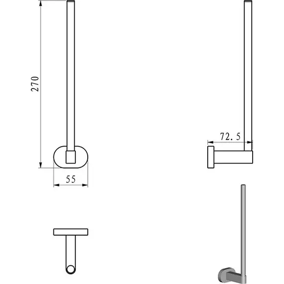 ЗАПАСНОЙ ДЕРЖАТЕЛЬ ДЛЯ ТУАЛЕТНОЙ БУМАГИ RAVAK CR 420.00