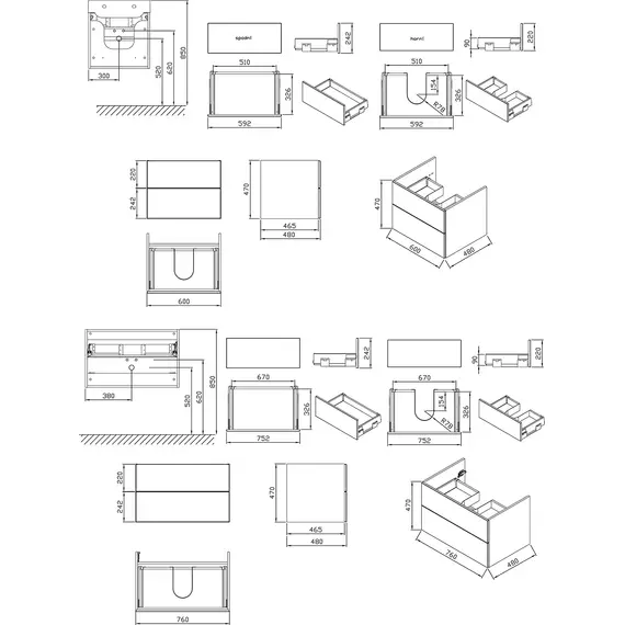 ТУМБА ПОД УМЫВАЛЬНИК RAVAK SD 600 ROSA II БЕЛЫЙ ГЛЯНЕЦ