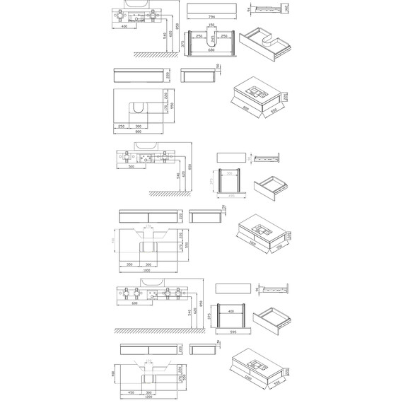 ТУМБА ПОД УМЫВАЛЬНИК RAVAK SD FORMY 1000 ОРЕХ