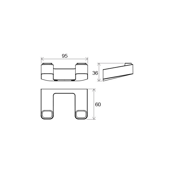 КРЮЧОК ДВОЙНОЙ RAVAK TD 100.00