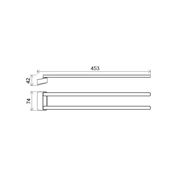 ПОЛОТЕНЦЕДЕРЖАТЕЛЬ (ПОВОРОТНЫЙ), 42 СМ RAVAK TD 340.00