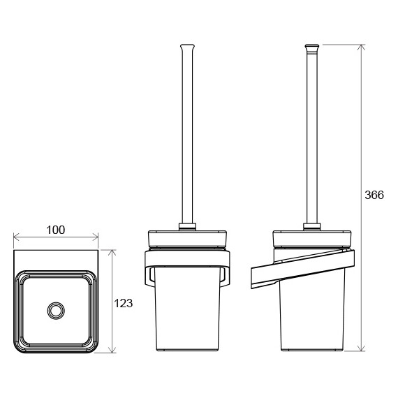 ДЕРЖАТЕЛЬ ДЛЯ ТУАЛЕТНОЙ ЩЁТКИ (СТЕКЛО) RAVAK TD 410.00