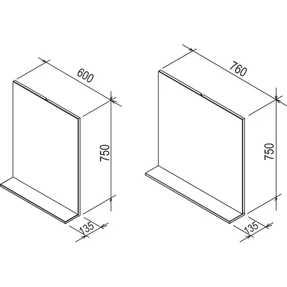ЗЕРКАЛО RAVAK ROSA II 760 БЕЛЫЙ
