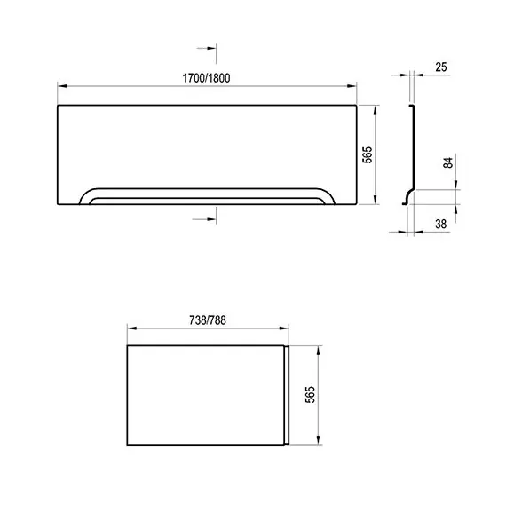 ВАННА АКРИЛОВАЯ RAVAK FORMY 01 180X80