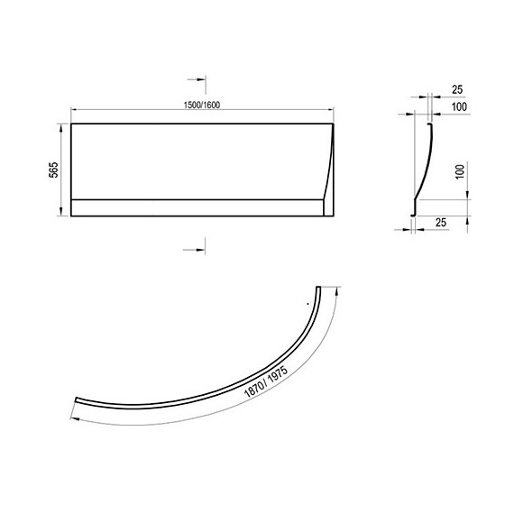 ВАННА АСИММЕТРИЧНАЯ RAVAK AVOCADO 160X75 R