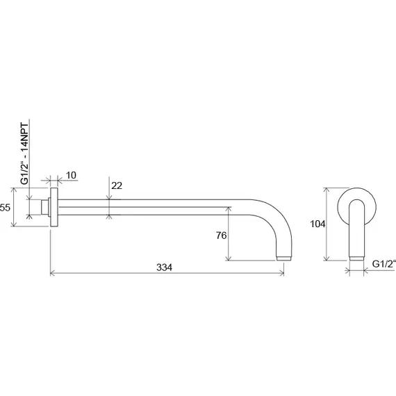 ВЫВОД БОКОВОЙ ДЛЯ НАСАДКИ RAVAK 980.00 И 981.00 702.00