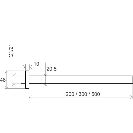 ДЕРЖАТЕЛЬ ПОТОЛОЧНЫЙ ДЛЯ ВЕРХНЕГО ДУША - 30 СМ RAVAK 704.00