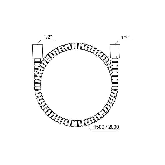 ДУШЕВОЙ ШЛАНГ 200 СМ, МЕТАЛЛИЧЕСКИЙ С ЗАЩИТНЫМ ПОКРЫТИЕМ RAVAK 915.02