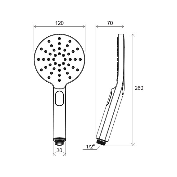 ДУШЕВАЯ НАСАДКА 3-Х РЕЖИМНАЯ 120 ММ RAVAK 956.00