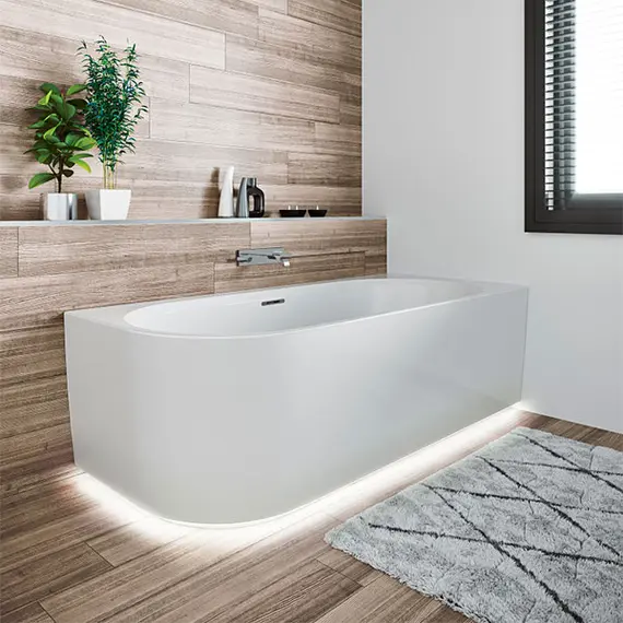 ВАННА АКРИЛОВАЯ RIHO DESIRE CORNER LED L 184X84